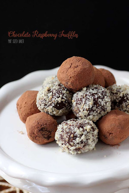 chocolate raspberry truffles