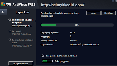 Melalui antivirus terupdate