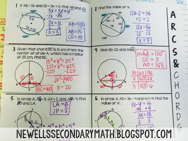 Arcs and Chords | Mrs. Newell's Math