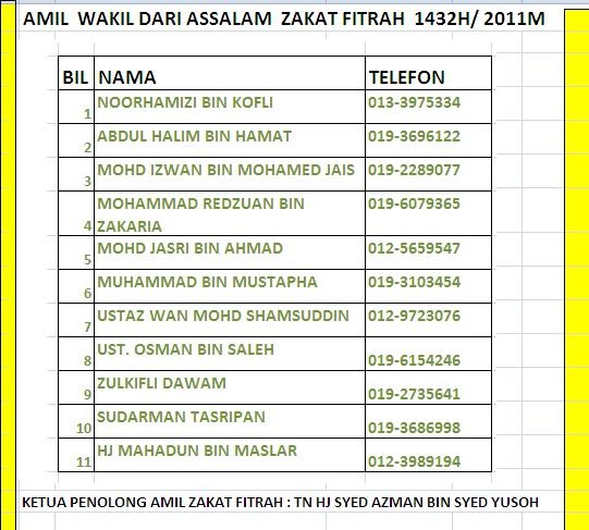 .: JOM BAYAR ZAKAT FITRAH PADA AMIL ASSALAM