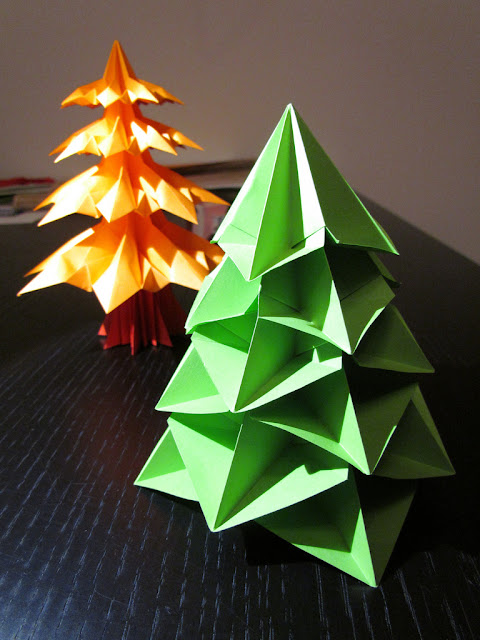  navidad árbol en origami