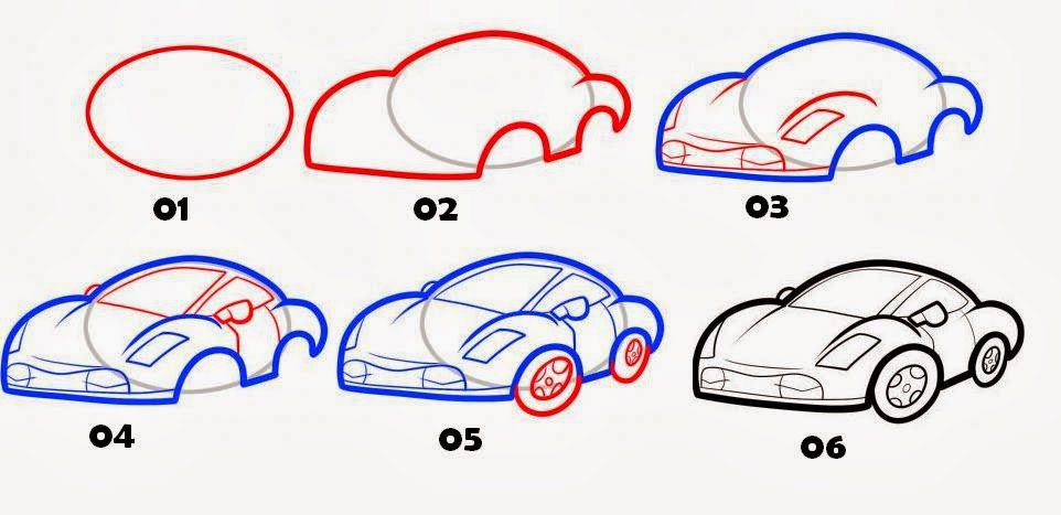 Imagens de como desenhar um carros facil