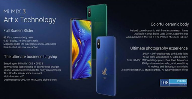  Setelah beberapa kemudian ramai di internet Harga dan Spesifikasi Xiaomi Mi MIX 3