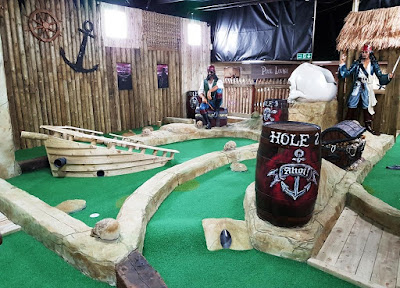 Pirate Adventure Golf course at the New York Thunderbowl tenpin bowling centre in Kettering, Northamptonshire