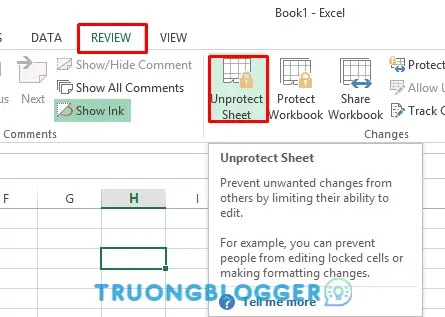 Cách khoá Sheet hoặc một vùng nội dung của Sheet trong Excel
