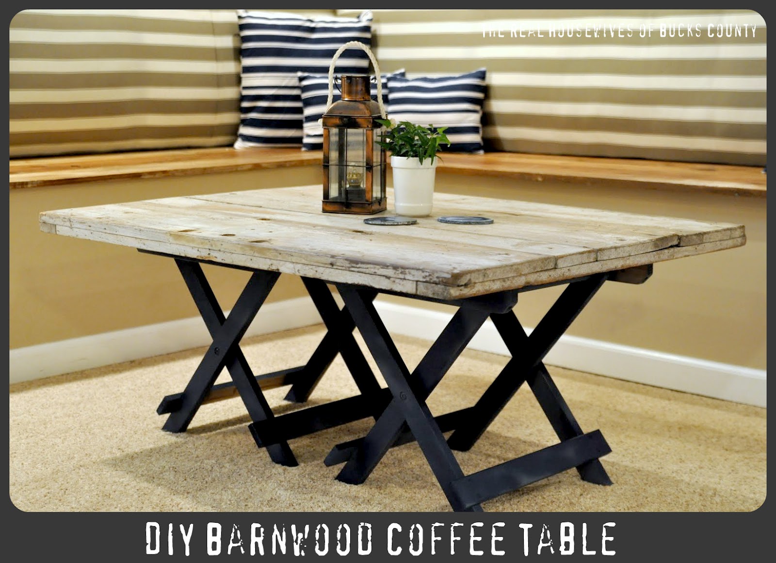 DIY Barn Meets Beach Coffee Table