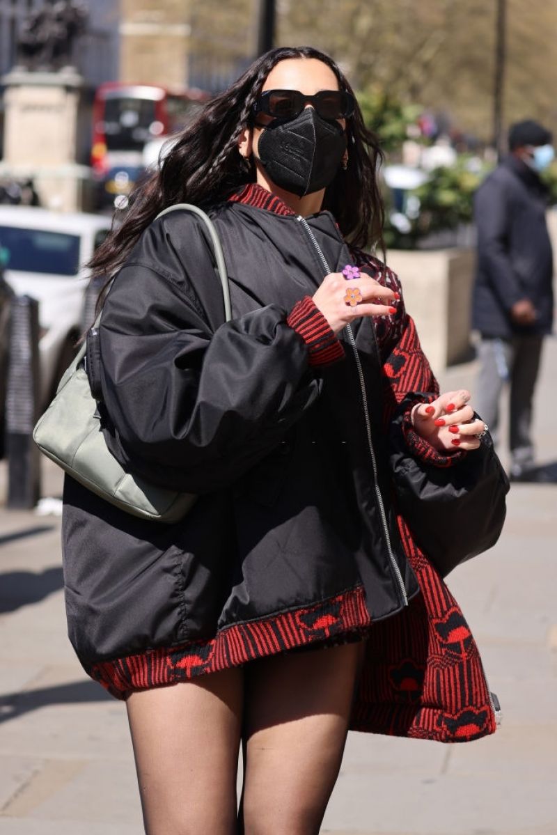 Dua Lipa Leaving BBC Radio One Live Lounge Performance 19 APr-2021