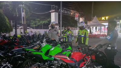 Satlantas Polres Pasuruan Kota Menjelang Idul Fitri Jaring 100 Lebih Motor Berknalpot Brong dan Protolan