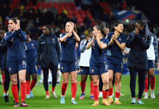 L’équipe de France après le match contre la Slovénie