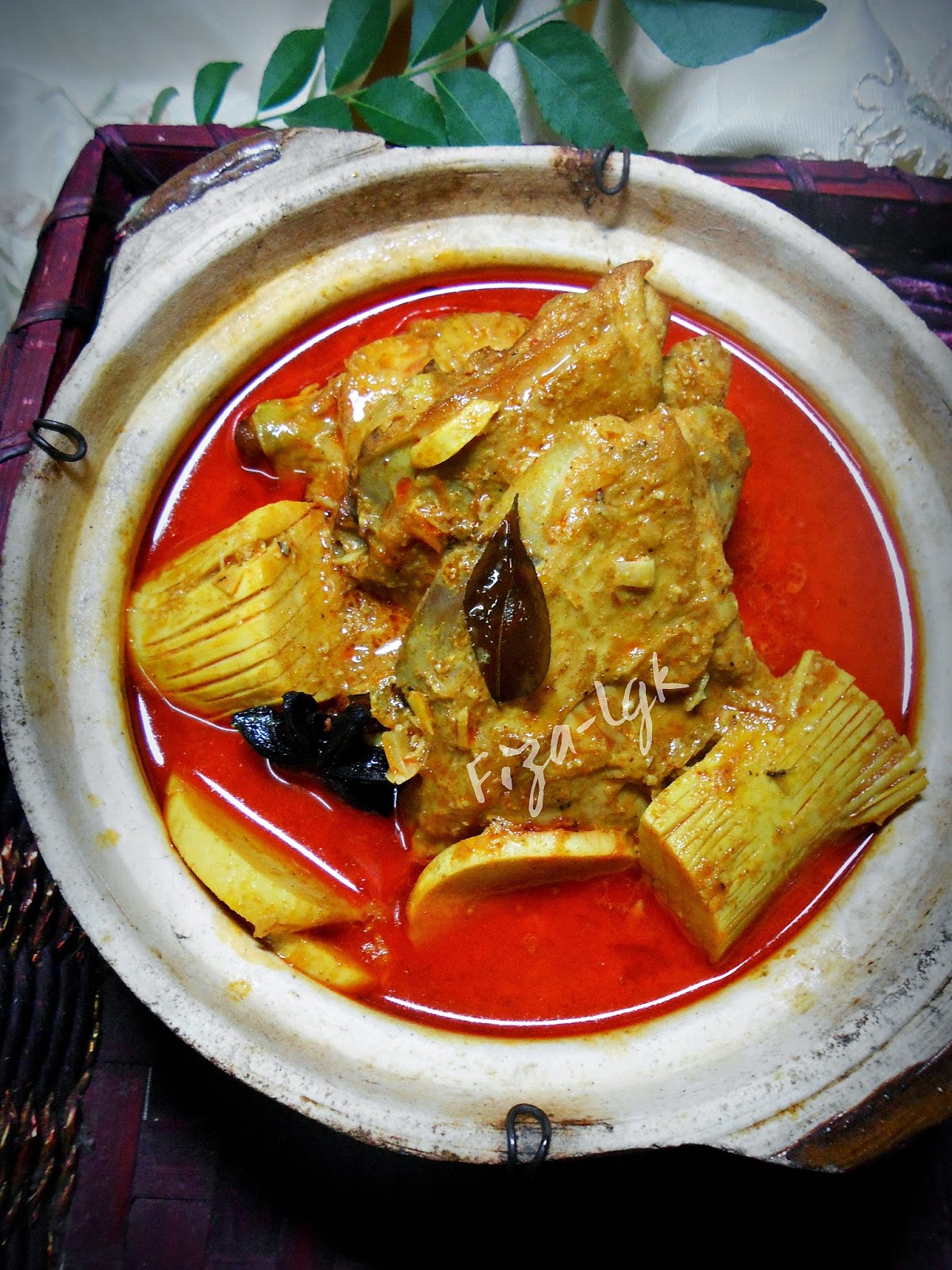 KARI AYAM KAMPUNG DENGAN REBUNG MADU  Fiza's Cooking