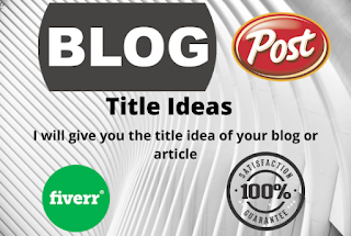 I will write blog post title or article ideas based on your keyword