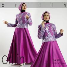 Gamis brokat remaja simple