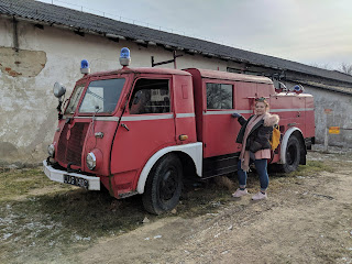 vintage fire engine at the lublin open air museum