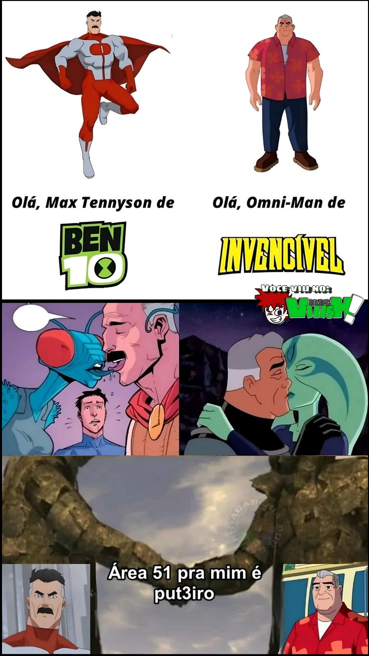 Omni-Man e o Avó do BEN10 pegam as alienígenas tudo!