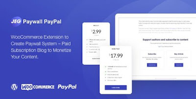 Jeg Paywall & Content Subscriptions System with Paypal for WooCommerce v1.0.1