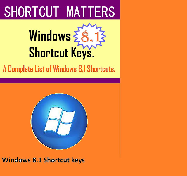 Some shortcuts of windows 8.1 you should know