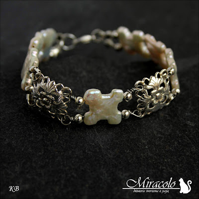 Miracolo, perły, pearl bracelet