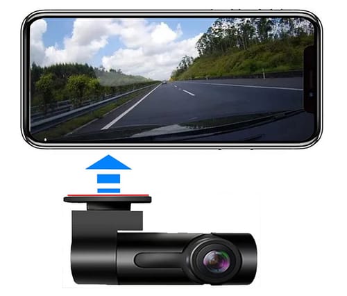 X W EI UNION Mini Dash Cam Camera for Car with Phone App