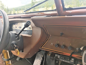 Instrument panel of refurbished 1937 White Yellowstone National Park Motor Coach