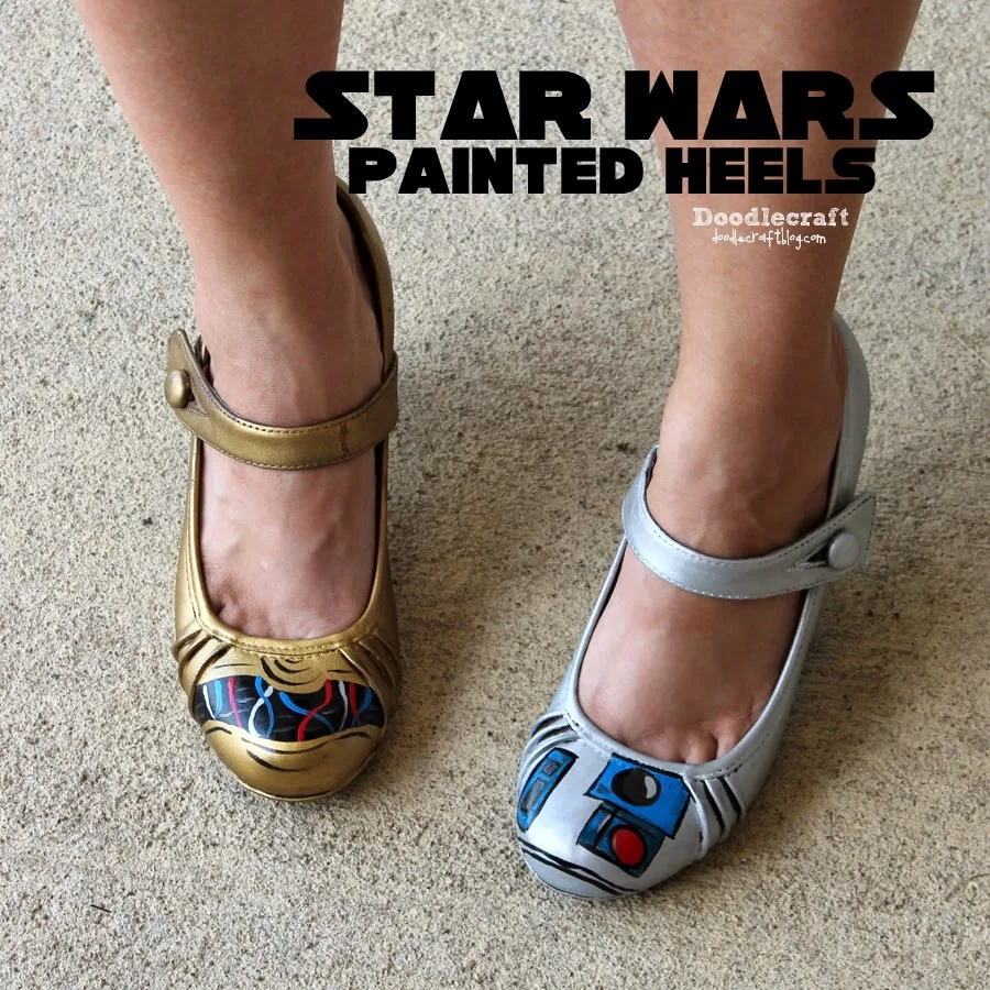 Star Wars C3PO and R2D2 Painted Shoes!