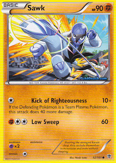 Sawk Plasma Blast Pokemon Card