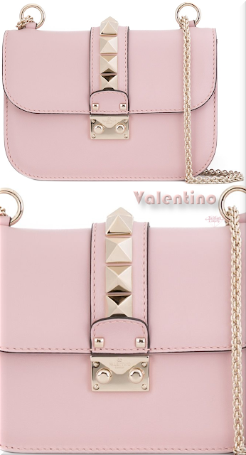 ♦Valentino Garavani pink Glam Lock shoulder bag #valentino #bags  #pink #pantone #brilliantluxury