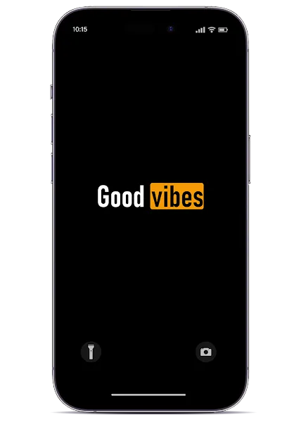 Black Wallpaper for Phone: Good Vibes logo