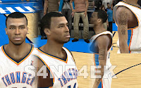 NBA 2K12 Thunder Cyberface Pack V2 w/ Enhance Tattoos