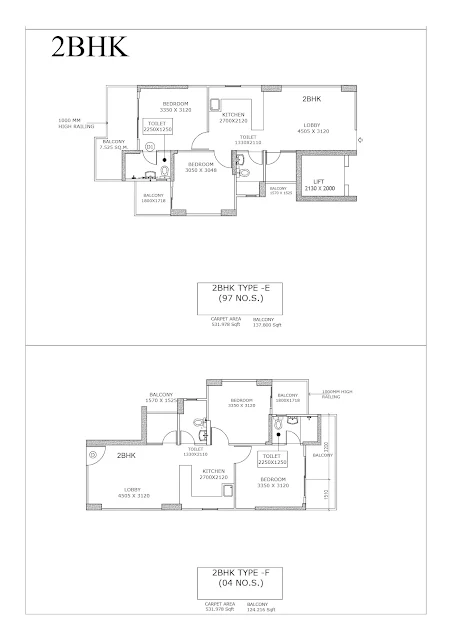 MVN Athens 2BHK FLOOR PLAN