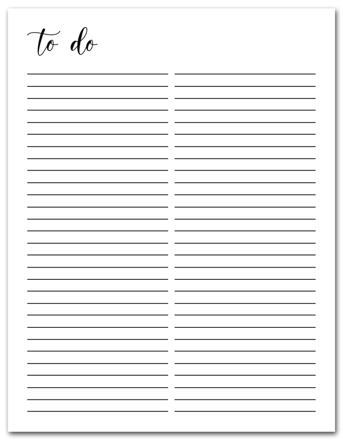 To Do List Printable