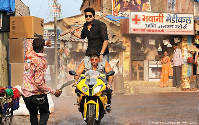 Abhishek Bachchan and Uday Chopra at movie Dhoom 3