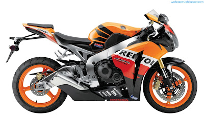 Orange Sports Bike HD Wallpaper