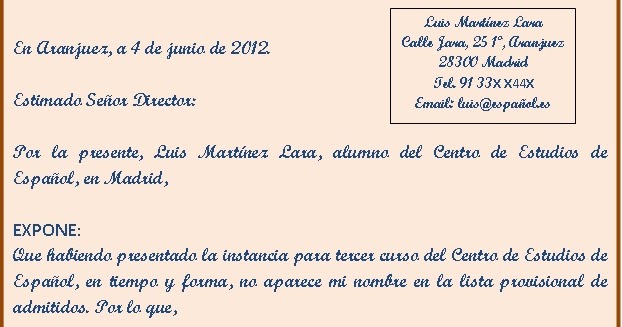 Blog escolar ALCE de Nueva York: Carta formal Blog escolar ALCE de Nueva York: Carta formal