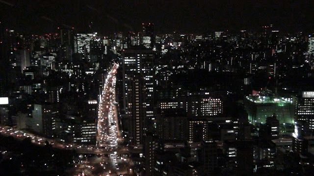 Tokio de noche desde la torre