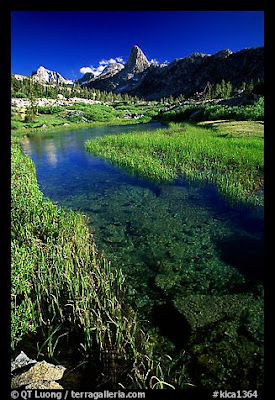 Stream and mountains in Kings Canyon National Park, CA