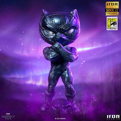 San Diego Comic-Con 2022 Exclusive The Infinity Saga Black Panther Iridescent Edition MiniCo Statue by Iron Studios x Marvel Studios