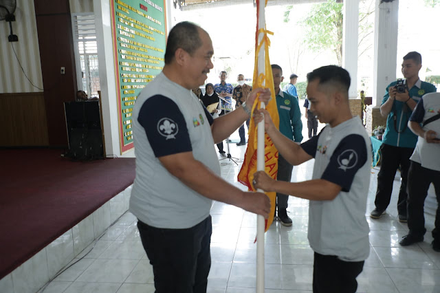 Wakil Bupati Asahan Melepas Kontingen Kwarcab Gerakan  Pramuka  Asahan.