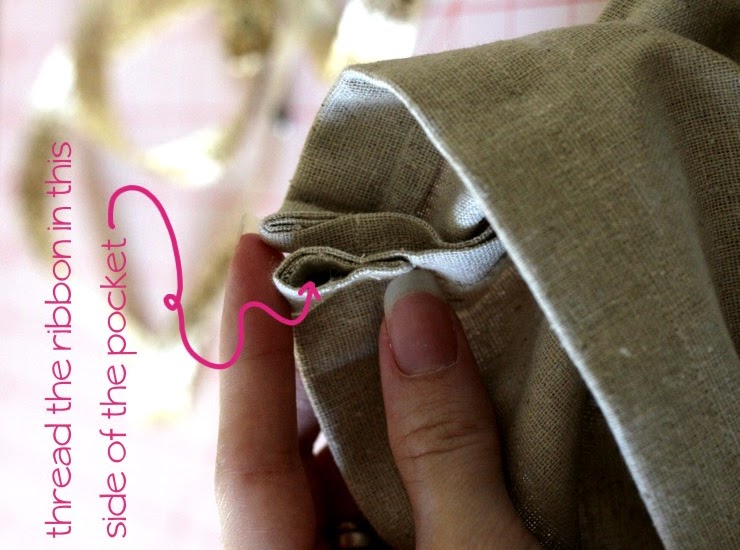 How to Sew a Ruffled Drawstring Bag