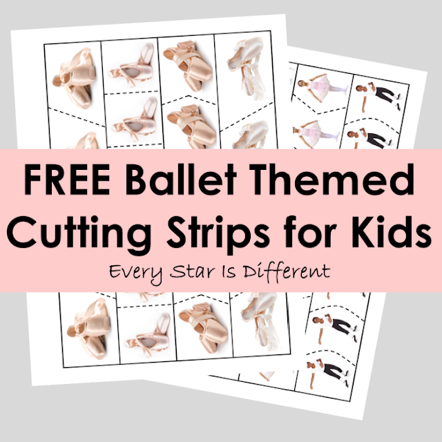 FREE Ballet Themed Cutting Strips