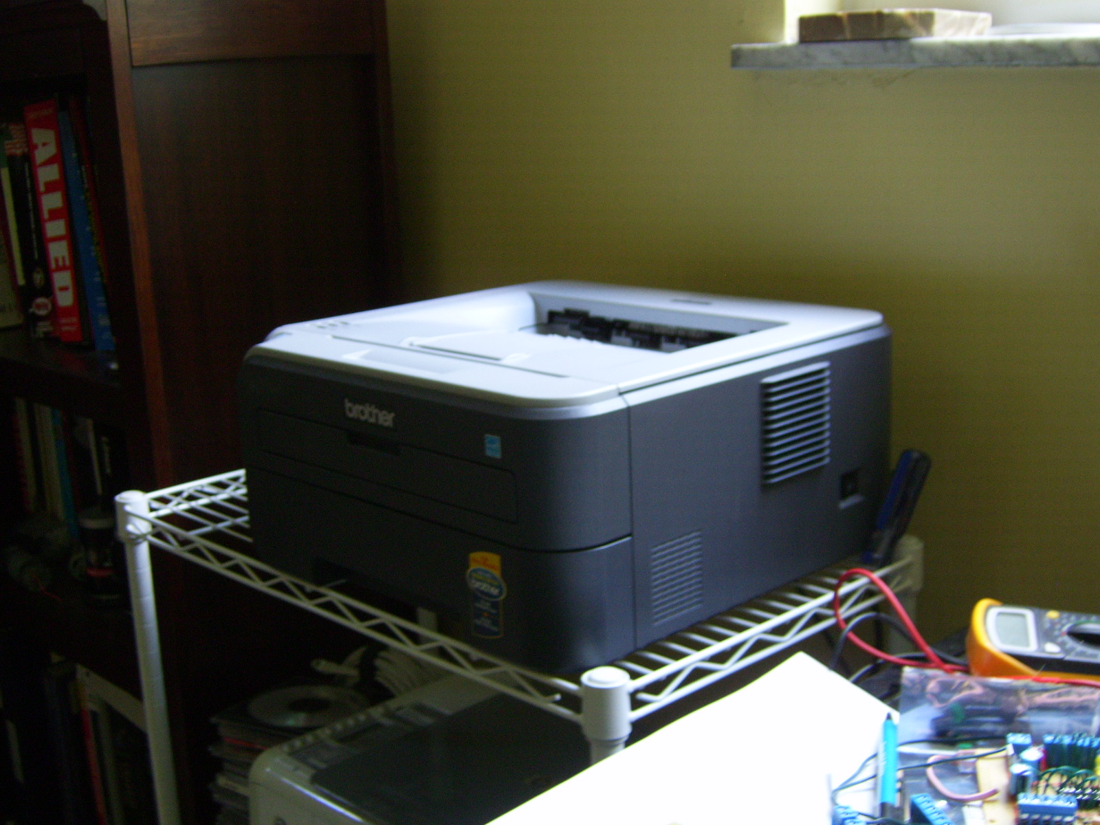 Yesterday I finally broke down and bought a laser printer (yay cheap ...
