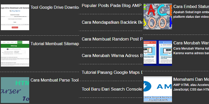 Pasang FreeWind Random Posts Blog AMP HTML Versi 