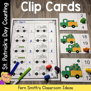 St. Patrick's Day Counting Clip Cards