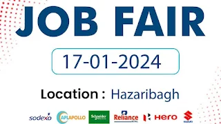 10th, 12th Pass, ITI and Diploma Job Fair 2024: Hero, Suzuki, Reliance, TATA More Companies Mega Campus Placement at Government ITI Hazaribagh, Jharkhand
