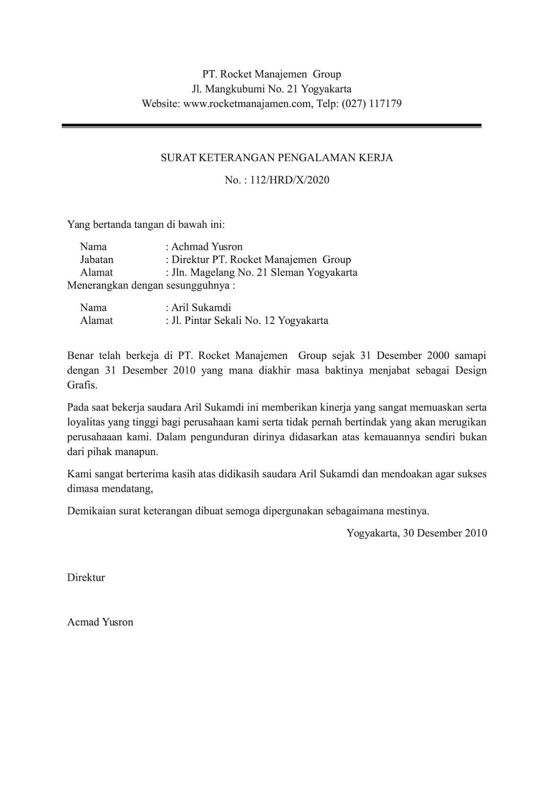  yakni surat yang dikeluarkan oleh sebuah perusahaan atau instansi tertentu yang isinya m inilah 8+ Contoh Surat Keterangan Kerja terlengkap untuk aneka macam Keperluan