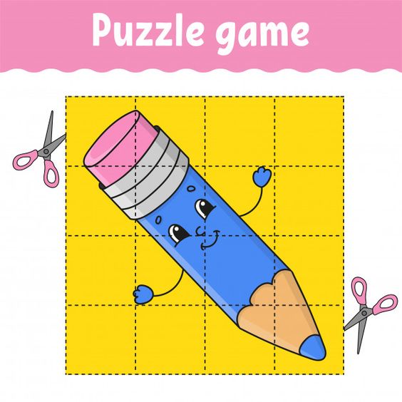 طباعة ألعاب البازل لتنمية الذكاء___ Puzzle game worksheet