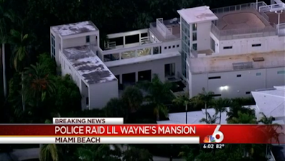 police raid lil wayne mansion 