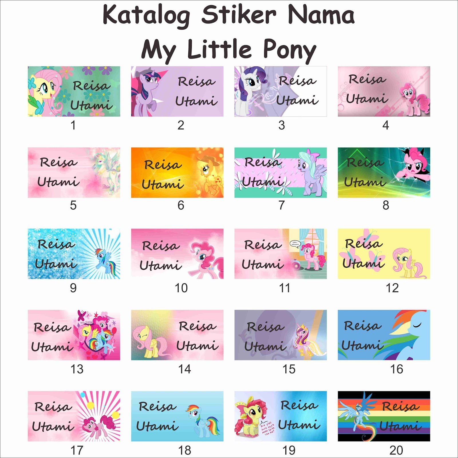 Design Kreatif Kota Malang STIKER  LABEL NAMA  KARAKTER