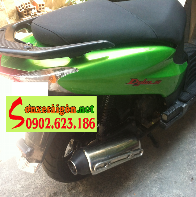 Sơn xe Honda Dylan màu xanh Z1000 cực đẹp