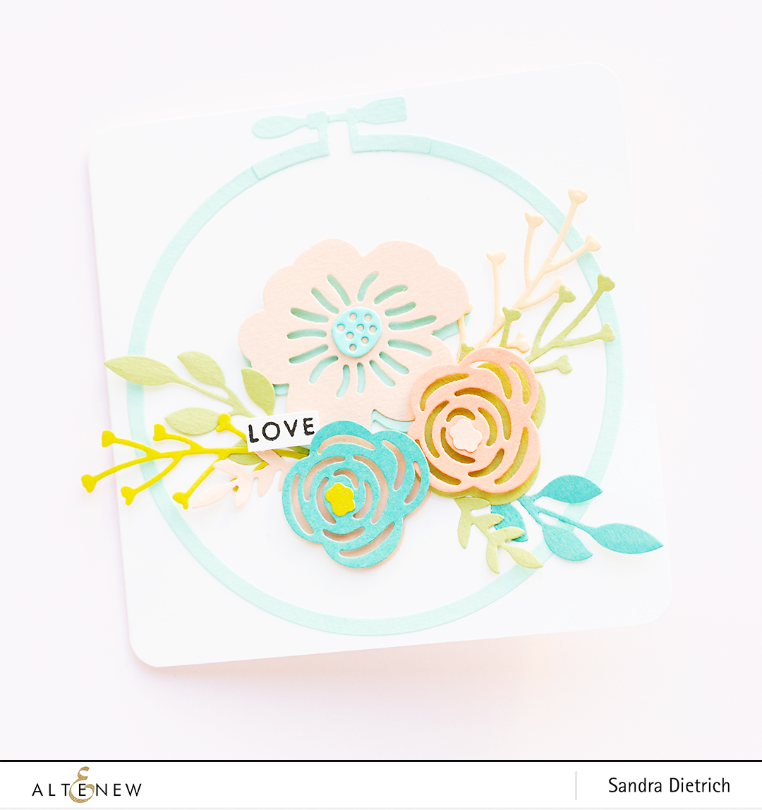 Altenew | Spring Cardmaking | Layered Floral Elements Die | Love Card