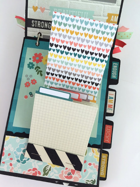 I am scrapbook album page with hearts and flowers